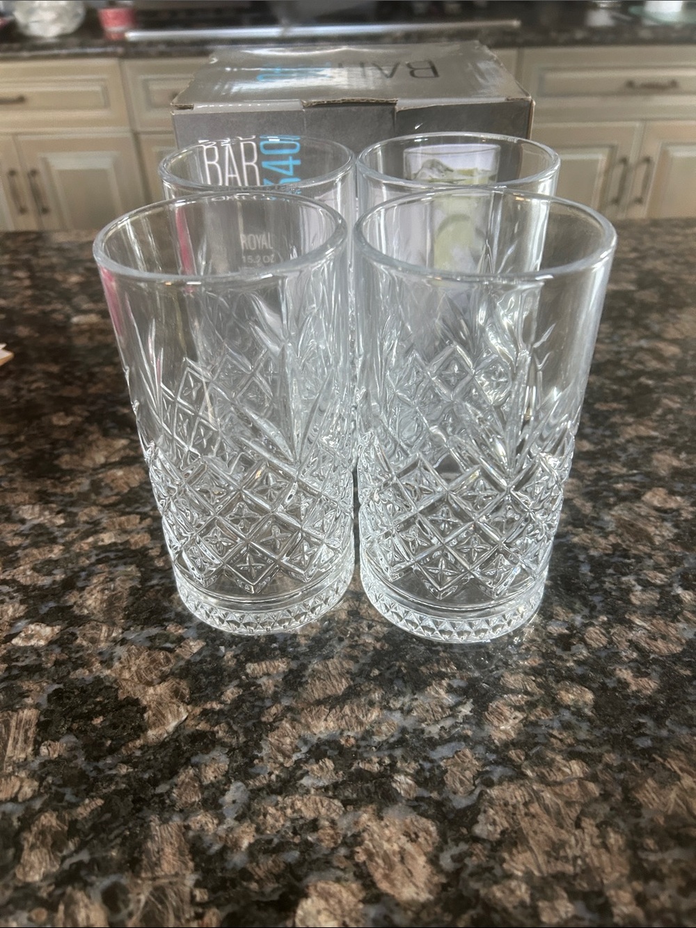 BAR 340 BY CIRCLE ROYAL 15.2 OZ HIGHBALL GLASSES LOT IF 4 NWT